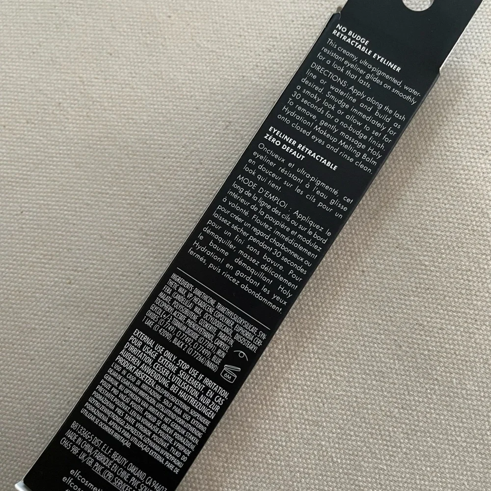 Elf No Budge Retractable Eyeliner Water Resistant Eyeliner